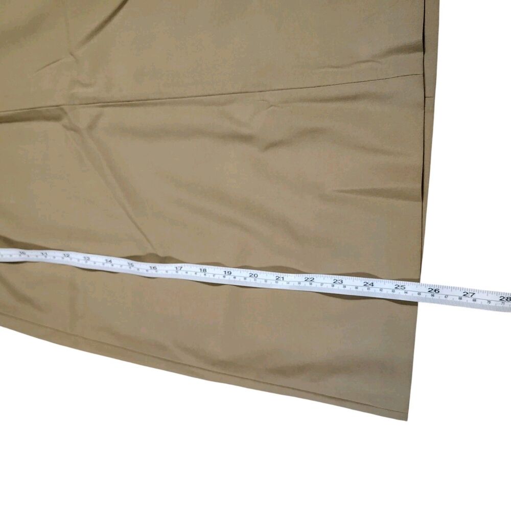 Coach 100% Wool Skirt Straight Camel Tan Size 0 Office Workers Quiet Luxury - Picture 7 of 8